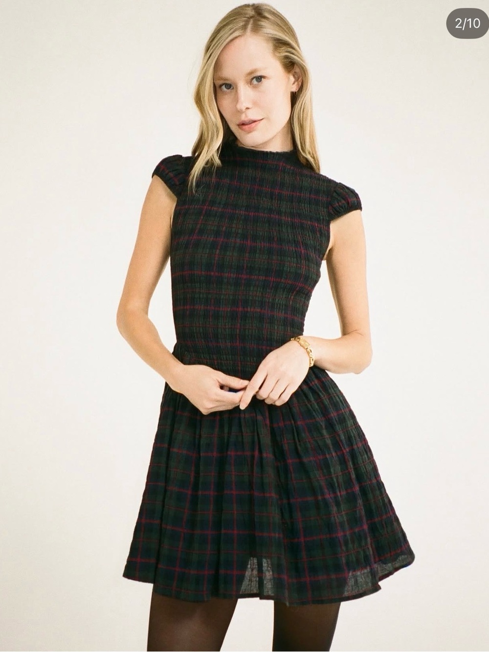 Rumored Barclay Mini Dress in Tartan